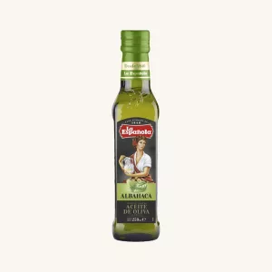 La Española Basil flavoured extra virgin olive oil (albahaca), from Andalusia, bottle 250 ml