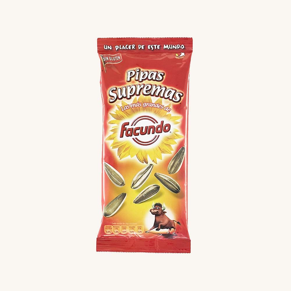 Facundo Pipas Supremas (sunflower seeds with salt), from Palencia, medium bag 120g