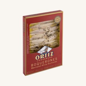 Ortiz Boquerones (marinated white anchovies), artisanal production, from the Cantabrian Sea, 80 gr drained