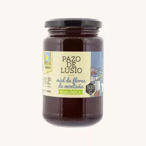 Pazo de Lusio Organic mountain honey (miel de montaña ecológica), IGP, from Galicia, jar 500g