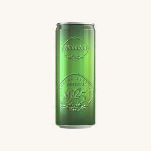 Alhambra Reserva 1925, pilsner-style beer, from Granada, can 33cl