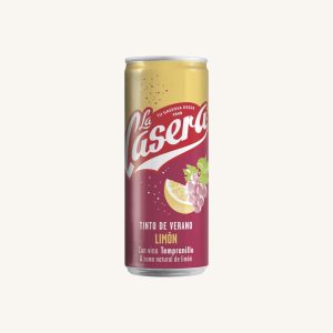 La Casera Tinto de Verano Limón (light red Tempranillo wine with lemon), from Madrid, can 33cl